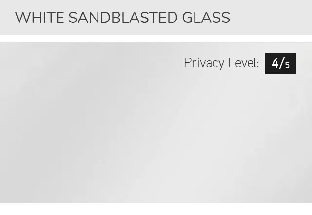 White Sandblasted glass