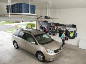 Use the space above your garage door