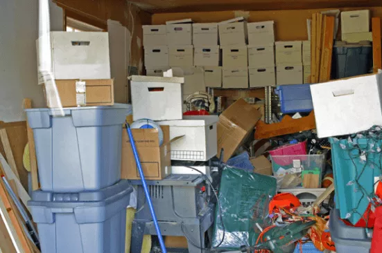 Cluttered garage